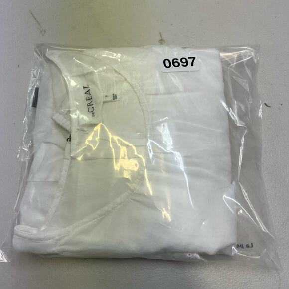 The GREAT The Honey Eyelet Embroidered white bohemian blouse size 3 100% cotton - Picture 11 of 12